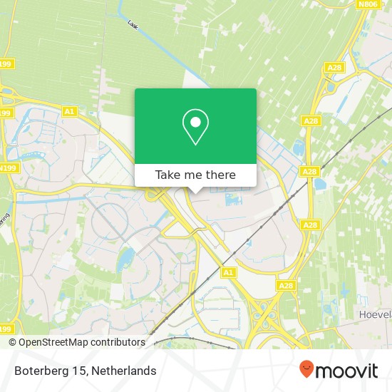 Boterberg 15, 3825 RD Amersfoort map