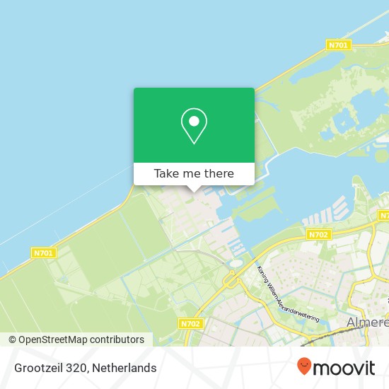 Grootzeil 320, Grootzeil 320, 1319 DS Almere, Nederland map