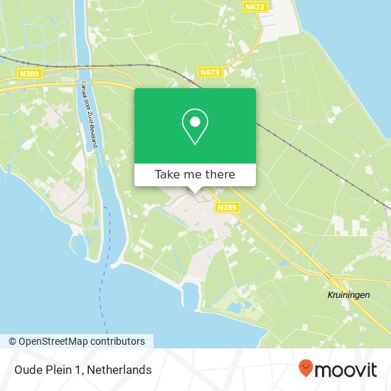 Oude Plein 1, Oude Plein 1, 4416 AK Kruiningen, Nederland Karte