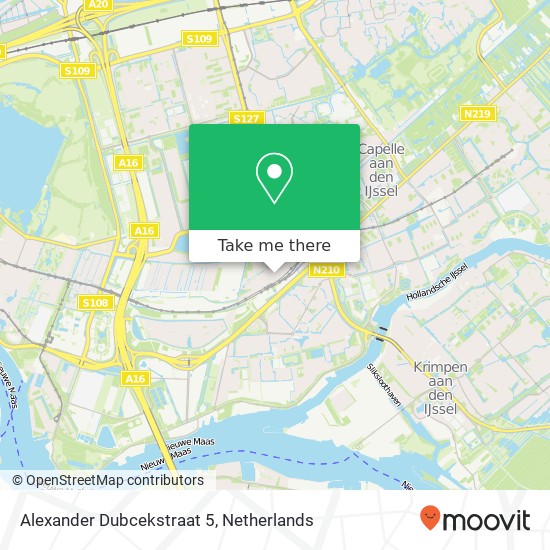 Alexander Dubcekstraat 5, 3065 EJ Rotterdam map