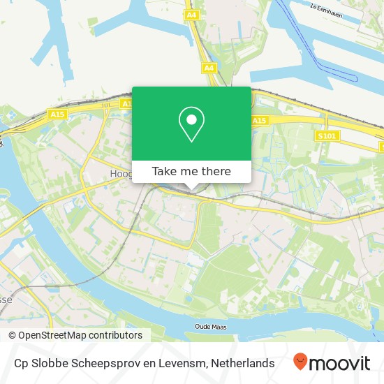 Cp Slobbe Scheepsprov en Levensm, Hoogvlietsekerkweg 120 map