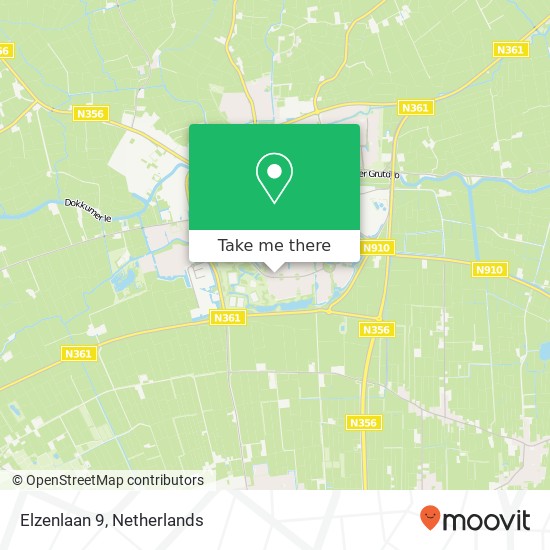 Elzenlaan 9, 9103 RC Dokkum map