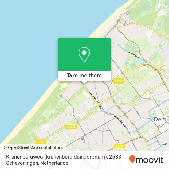 Kranenburgweg (kranenburg duindorpdam), 2583 Scheveningen Karte