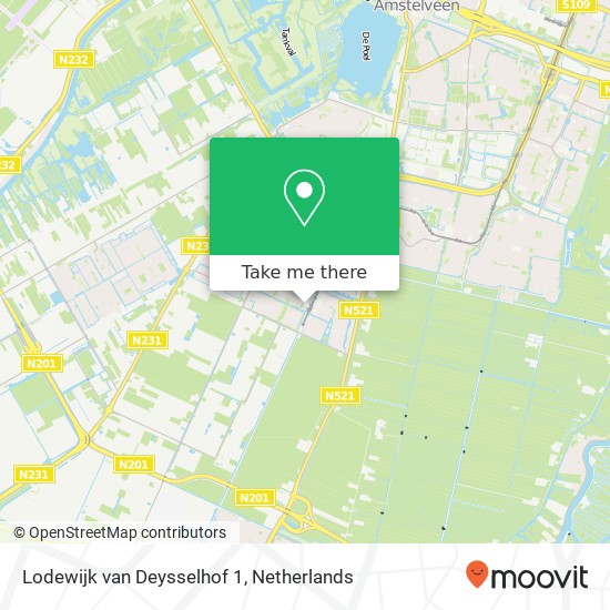 Lodewijk van Deysselhof 1, 1187 VW Amstelveen map