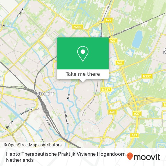 Hapto Therapeutische Praktijk Vivienne Hogendoorn, Zandhofsestraat 58 map