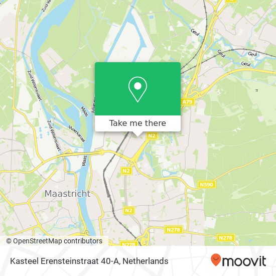 Kasteel Erensteinstraat 40-A, Kasteel Erensteinstraat 40-A, 6222 VH Maastricht, Nederland Karte