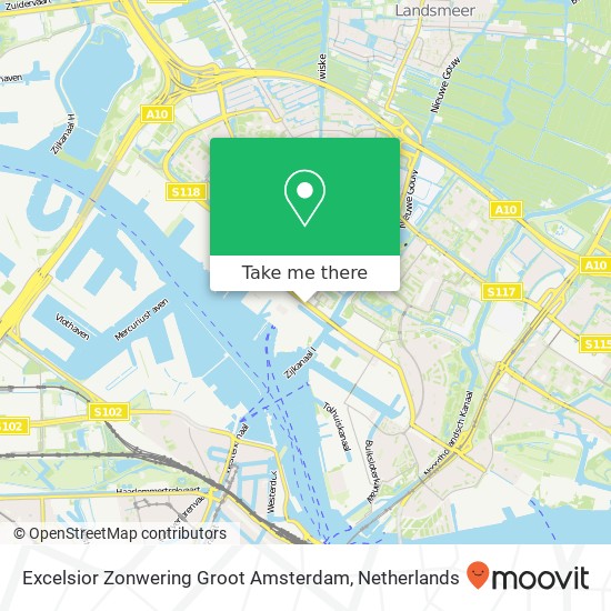 Excelsior Zonwering Groot Amsterdam, TT. Vasumweg 26 map