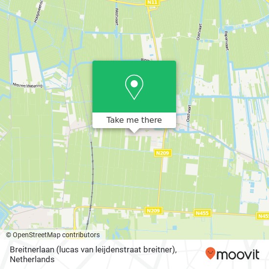 Breitnerlaan (lucas van leijdenstraat breitner), 2391 GE Hazerswoude-Dorp map