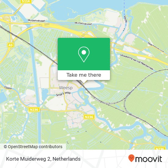 Korte Muiderweg 2, 1382 LR Weesp map