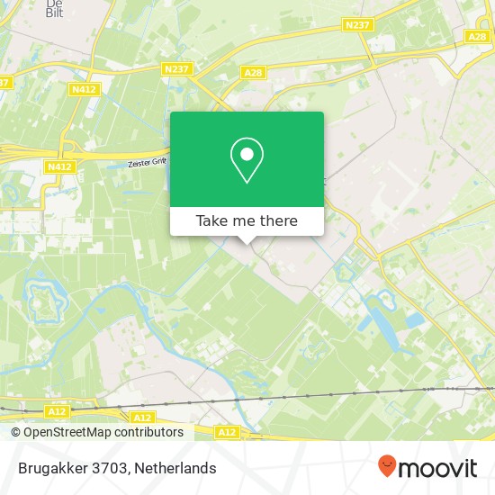 Brugakker 3703, 3704 LV Zeist map