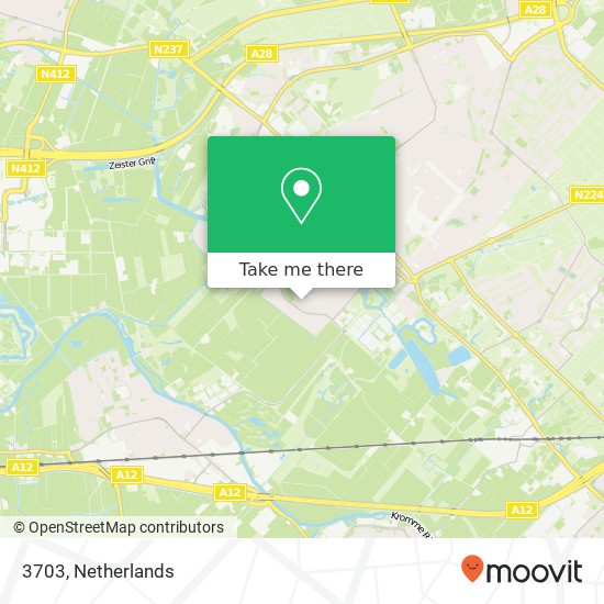 3703, 3703 Zeist, Nederland Karte