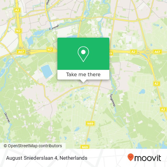 August Sniederslaan 4, 5582 EM Aalst map