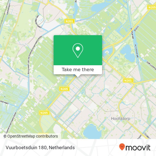 Vuurboetsduin 180, 2134 XP Hoofddorp Karte