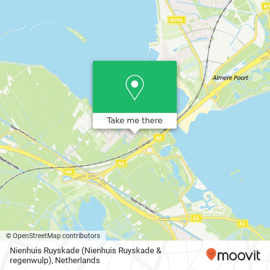 Nienhuis Ruyskade (Nienhuis Ruyskade & regenwulp), 1399 KN Muiderberg map