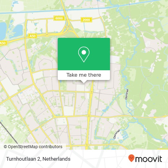 Turnhoutlaan 2, 5628 RK Eindhoven map