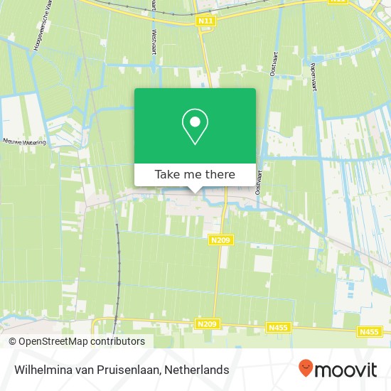 Wilhelmina van Pruisenlaan, 2391 CC Hazerswoude-Dorp Karte