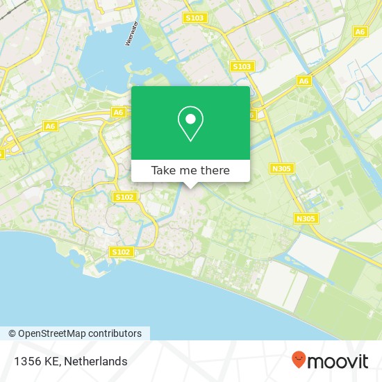 1356 KE, 1356 KE Almere, Nederland map