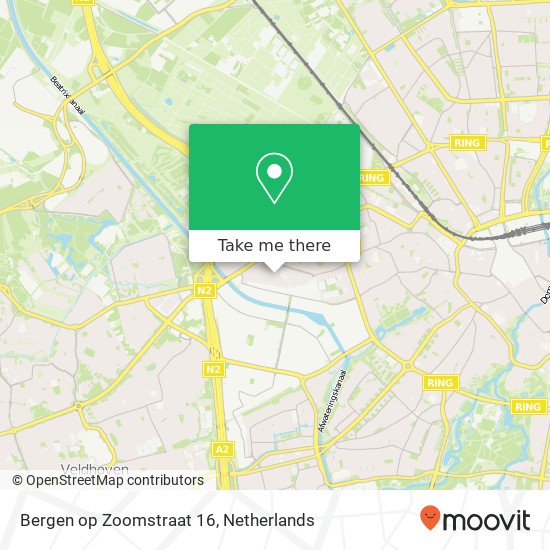 Bergen op Zoomstraat 16, 5652 KD Eindhoven map