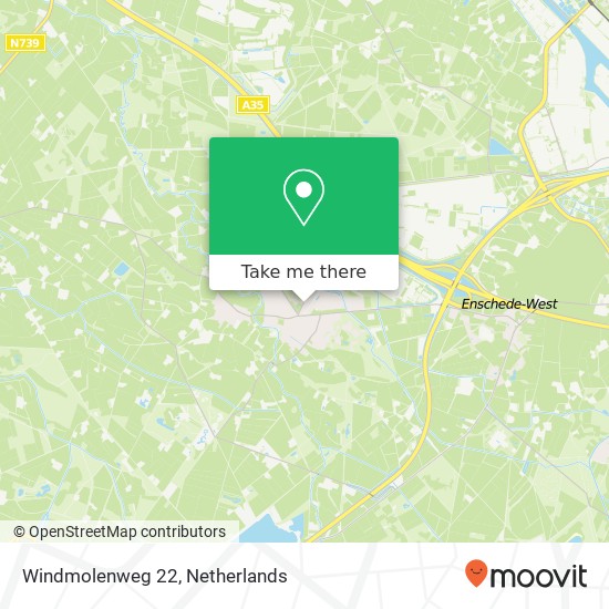 Windmolenweg 22, 7548 BM Boekelo map