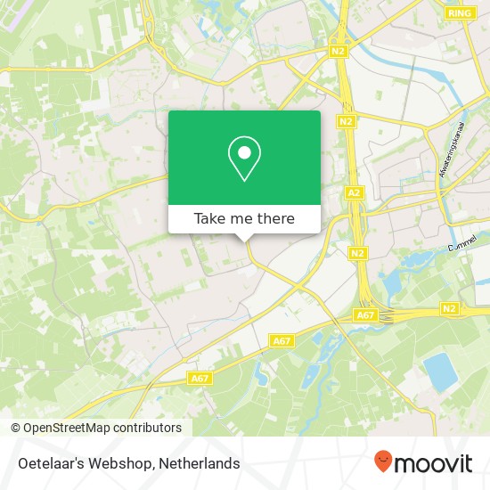 Oetelaar's Webshop, Burgemeester van Hoofflaan 71 map