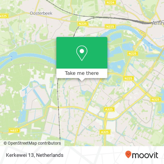 Kerkewei 13, 6843 ZT Arnhem map