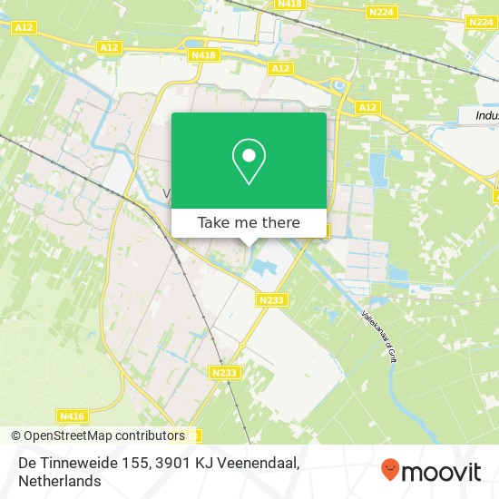 De Tinneweide 155, 3901 KJ Veenendaal map