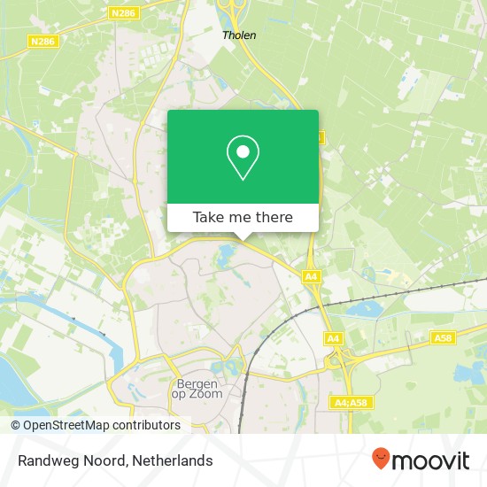 Randweg Noord, Randweg Noord, Bergen op Zoom, Nederland map