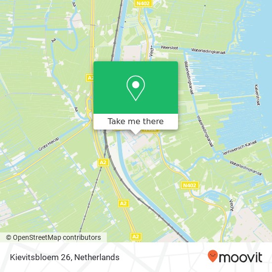 Kievitsbloem 26, 3621 TV Breukelen map