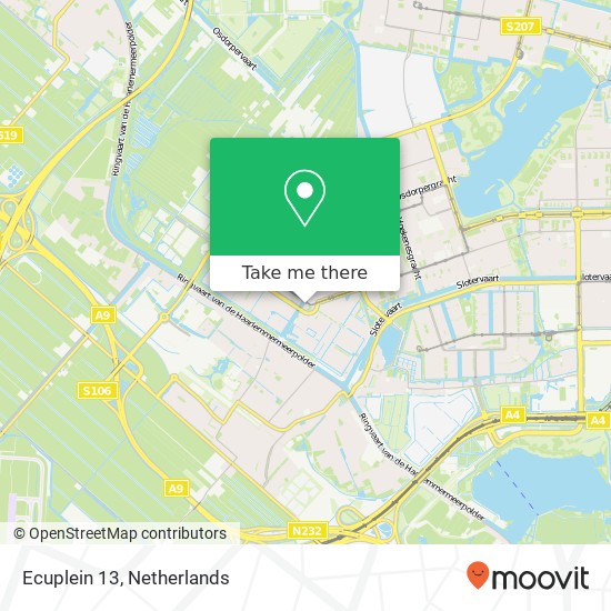 Ecuplein 13, 1060 RN Amsterdam map