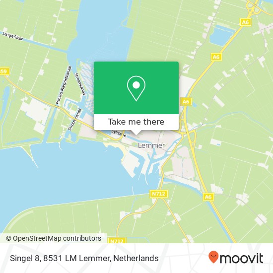 Singel 8, 8531 LM Lemmer map