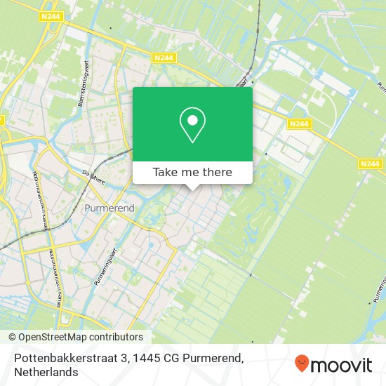 Pottenbakkerstraat 3, 1445 CG Purmerend map