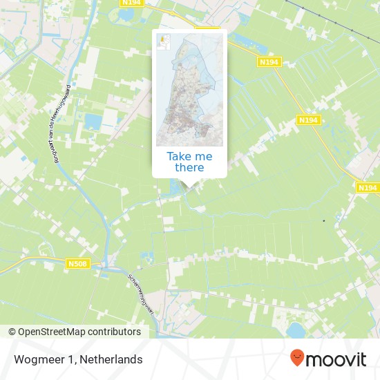 Wogmeer 1, 1711 SV Hensbroek map