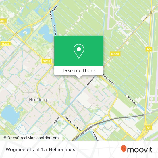 Wogmeerstraat 15, 2131 ZJ Hoofddorp map