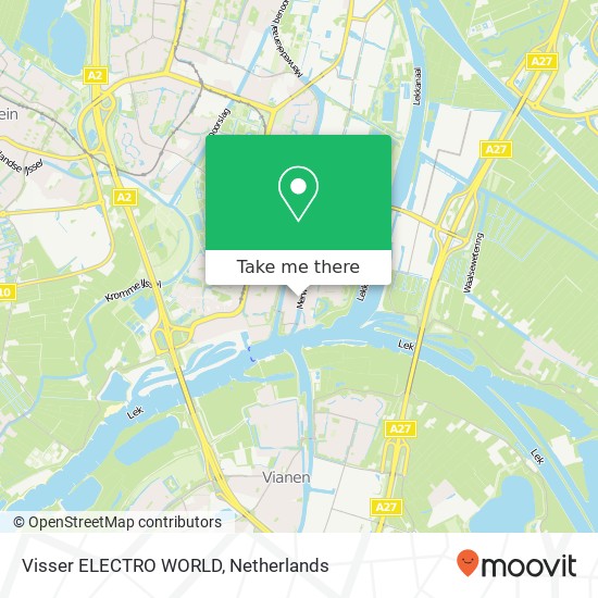 Visser ELECTRO WORLD, Dorpsstraat 3 map