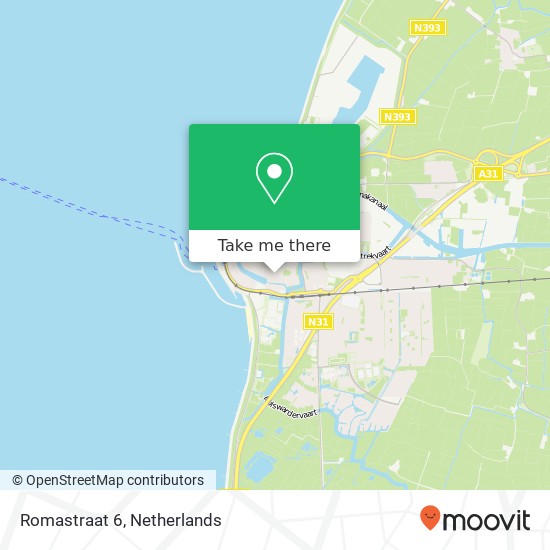 Romastraat 6, 8861 AC Harlingen map