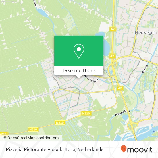 Pizzeria Ristorante Piccola Italia, Utrechtsestraat 54 map