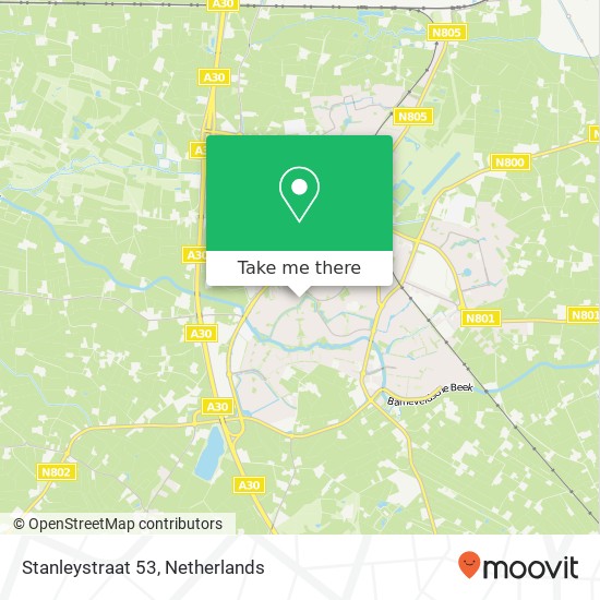 Stanleystraat 53, 3772 KC Barneveld Karte