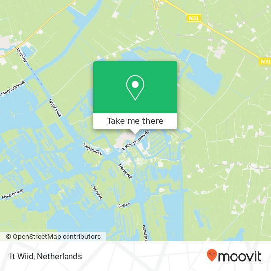 It Wiid, It Wiid, 9264 Earnewald, Nederland map