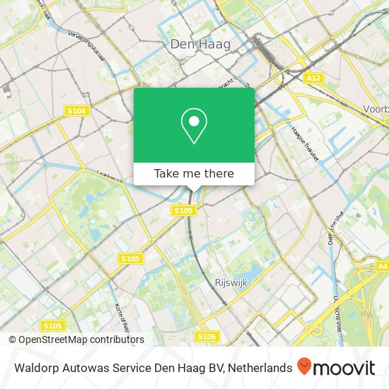 Waldorp Autowas Service Den Haag BV, Waldorpstraat 515 Karte