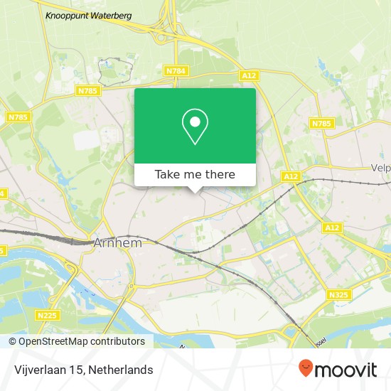 Vijverlaan 15, 6822 HA Arnhem map