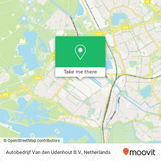 Autobedrijf Van den Udenhout B.V., Rietveldenweg 40 map