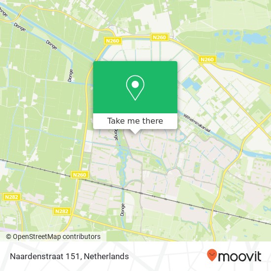 Naardenstraat 151, 5045 MK Tilburg map