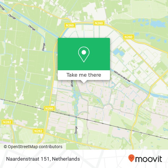 Naardenstraat 151, 5045 MK Tilburg Karte