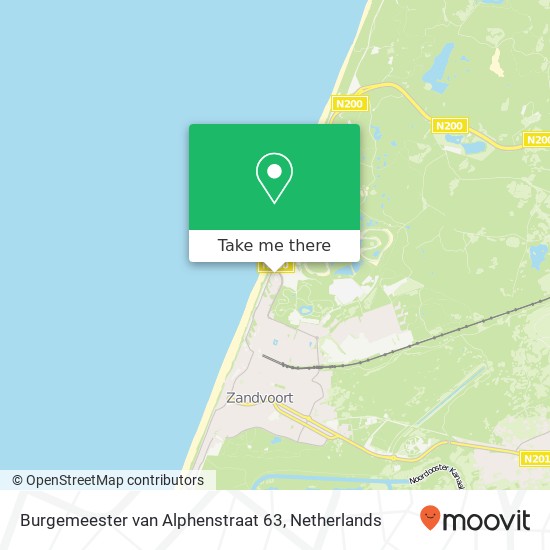 Burgemeester van Alphenstraat 63, Burgemeester van Alphenstraat 63, 2041 KG Zandvoort, Nederland map