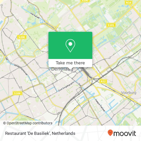 Restaurant 'De Basiliek', Korte Houtstraat 4 map