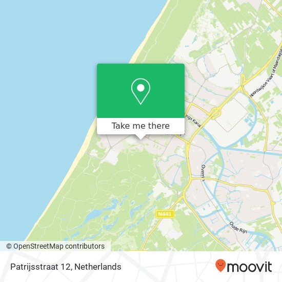 Patrijsstraat 12, 2225 PP Katwijk aan Zee Karte