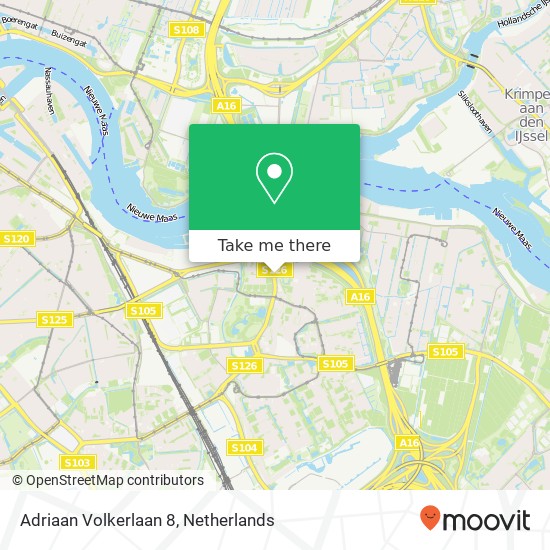 Adriaan Volkerlaan 8, Adriaan Volkerlaan 8, 3078 PT Rotterdam, Nederland map