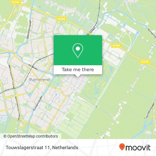 Touwslagerstraat 11, Touwslagerstraat 11, 1445 BR Purmerend, Nederland map