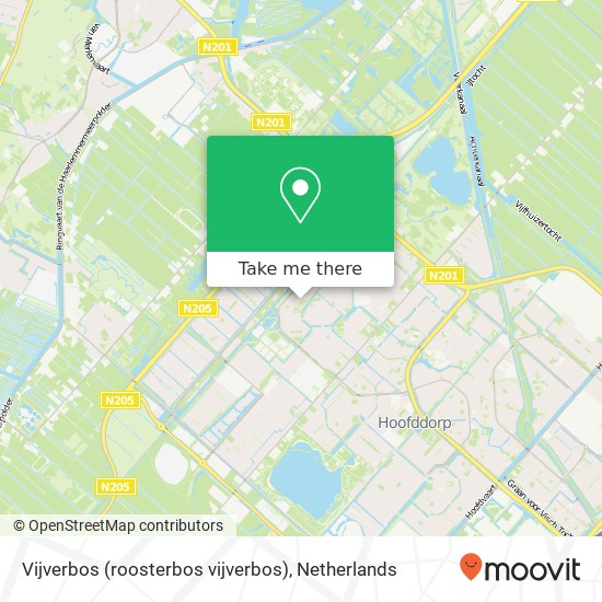 Vijverbos (roosterbos vijverbos), 2134 EV Hoofddorp Karte