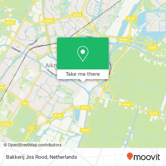 Bakkerij Jos Rood, Marconistraat 18 map